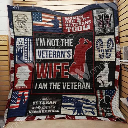Us Veteran Women Are Veterans Too Quilt Blanket