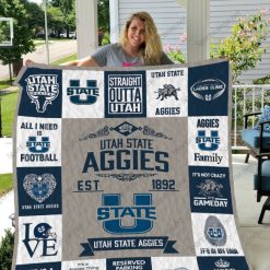 Utah State Aggies EST 1892 Quilt Blanket