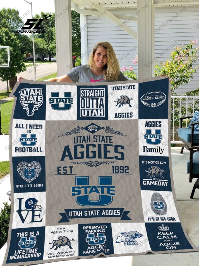 Utah State Aggies EST 1892 Quilt Blanket Teeruto