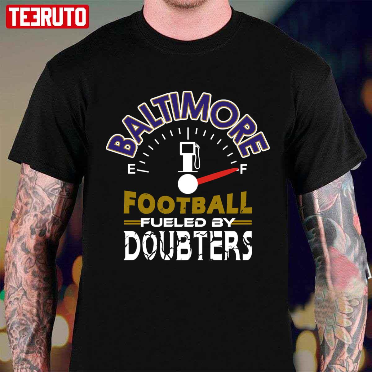 Vintage Baltimore Football Fueled By Doubters Unisex T-Shirt