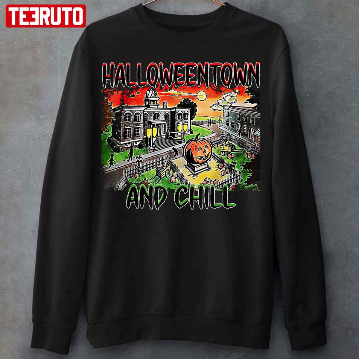 Vintage Halloweentown Y Chill Divertido Halloween Vintage Camiseta Unisex Sweatshirt
