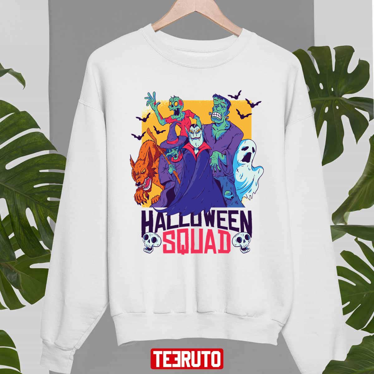 Vintage Photograp Halloween Squad Halloween Aesthetic Unisex Sweatshirt
