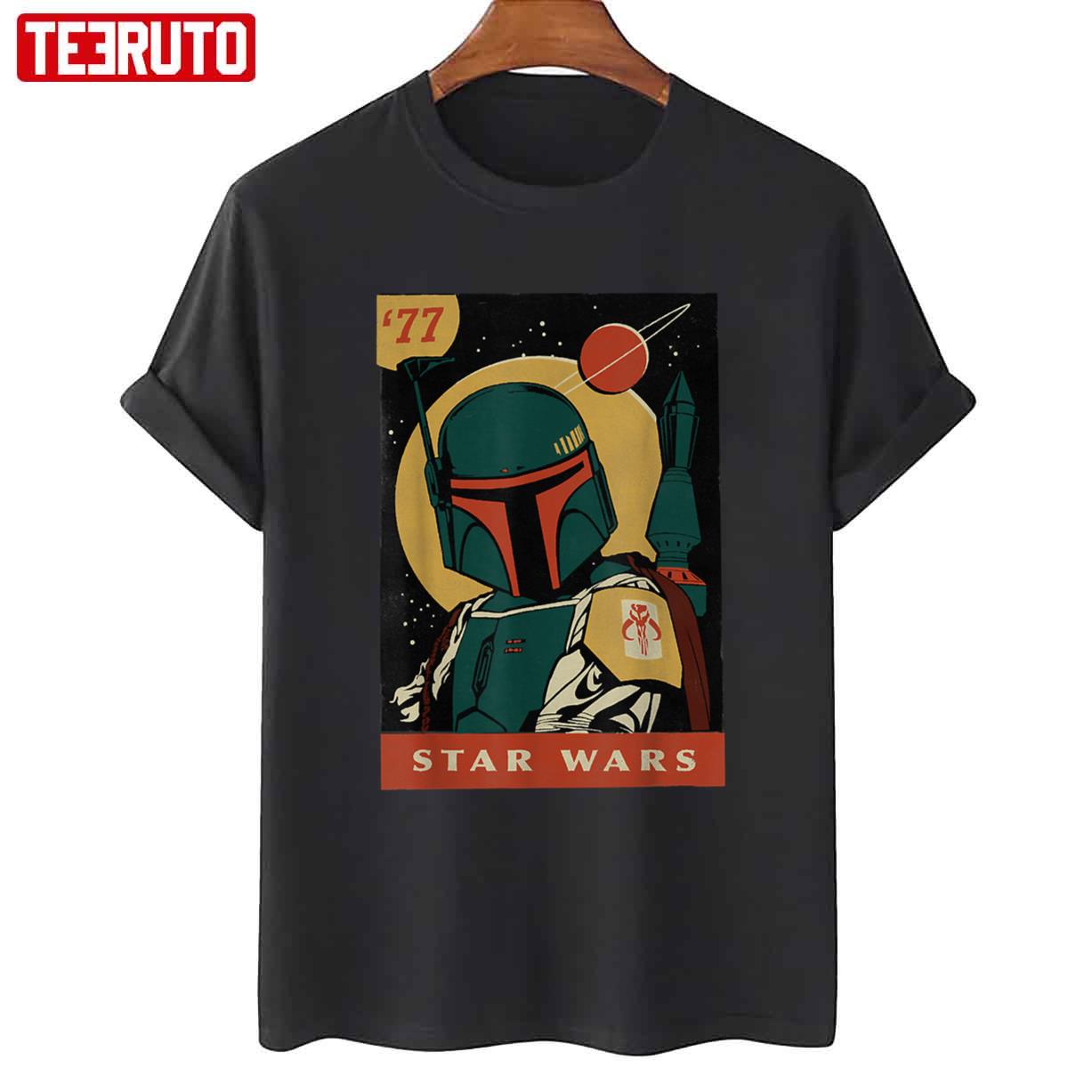 Vintage Trading Card ’77 Boba Fett Star Wars Graphic Unisex T-Shirt