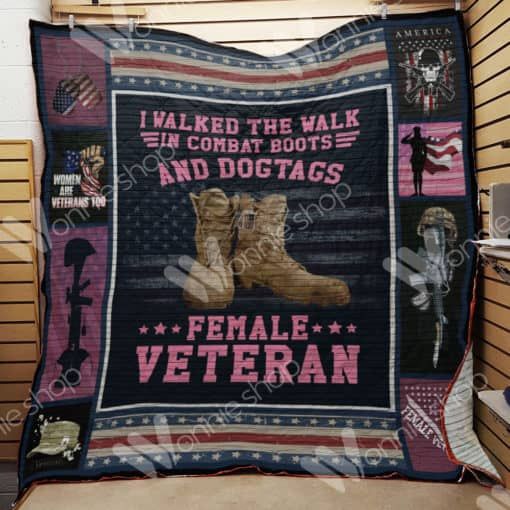 Walked The Walk In Combat Boots Quilt Blanket