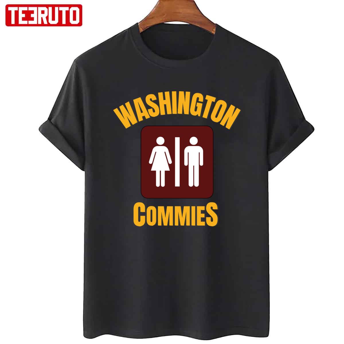 Washington Commies Wc Funny American Football Nickname Wc Illustration Unisex T-Shirt