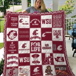 Washington State Cougars Ncaa Quilt Blanket