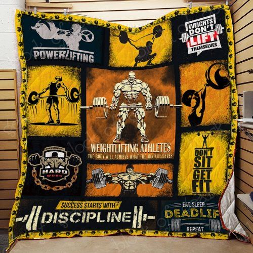 Weightlifting Athletes Success Start Discipline Quilt Blanket