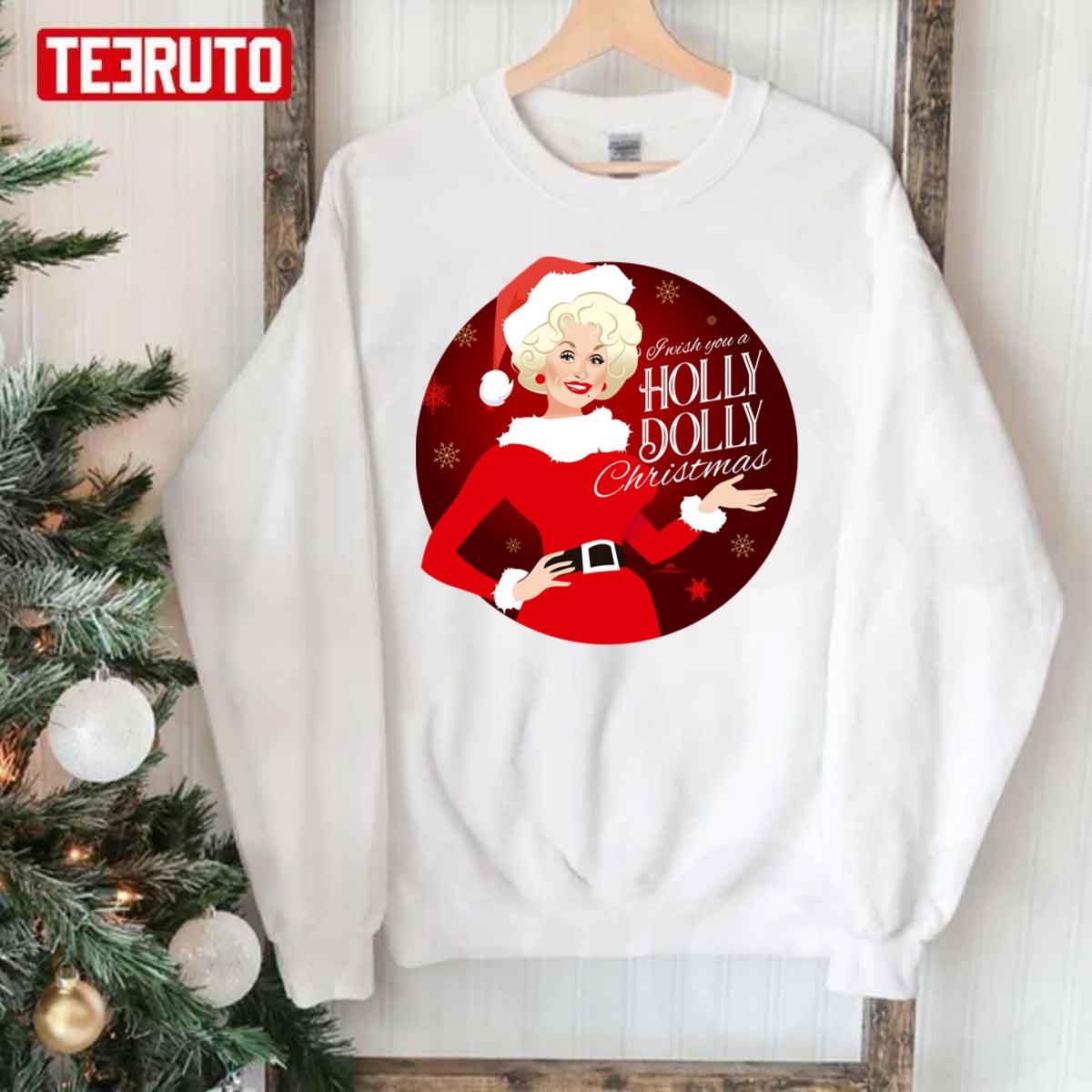 Wish You A Holly Dolly Christmas Unisex Sweatshirt