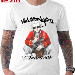 Wolfgangsta Amadeus Mozart Black Writing Unisex T-Shirt