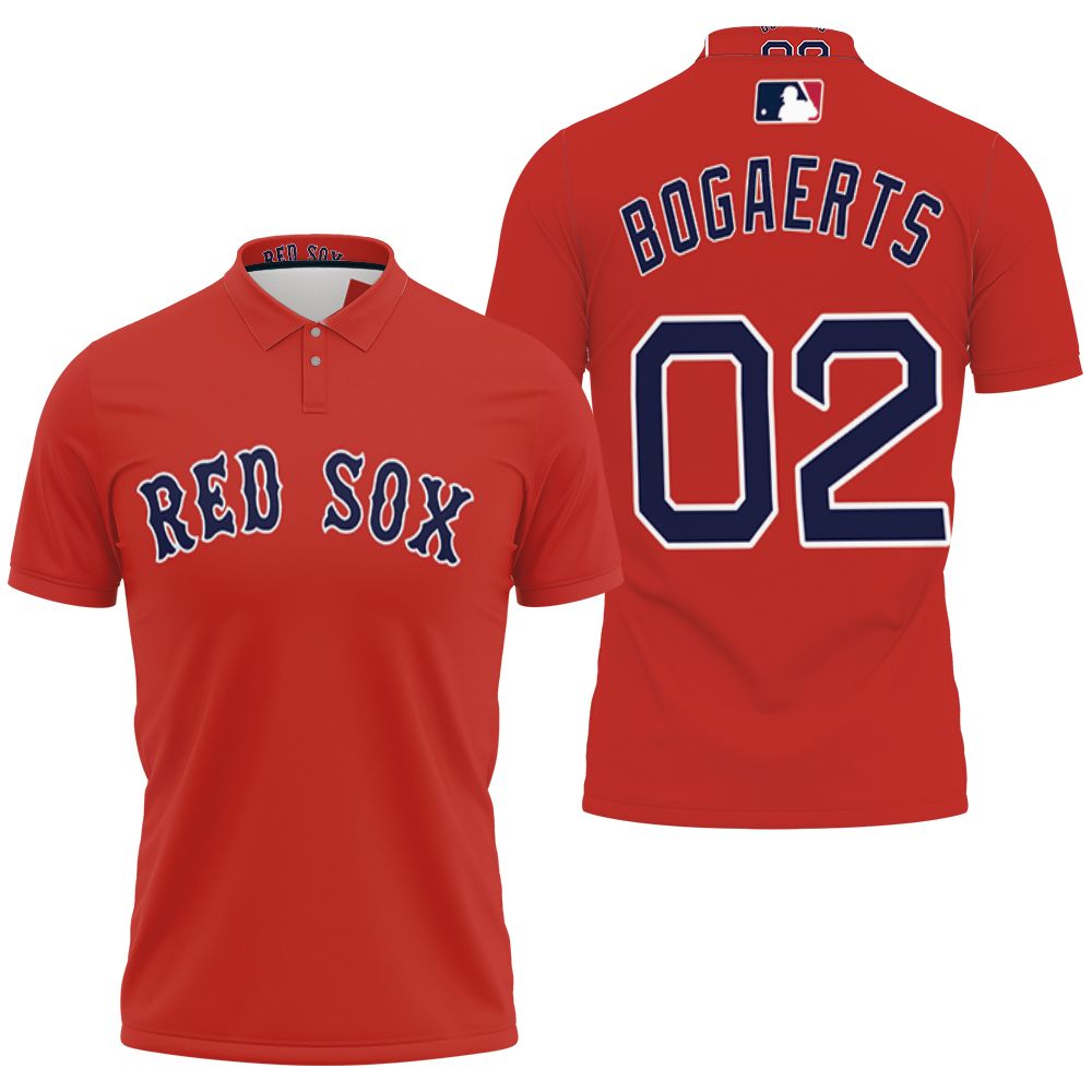 Xander Bogaerts #2 Boston Red Sox Great Player Mlb Baseball Team Red Vintage 3d Designed Allover Gift For Boston Fans Polo Shirt