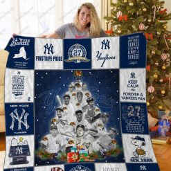 Yankees Christmas New York Yankees Team Quilt Blanket