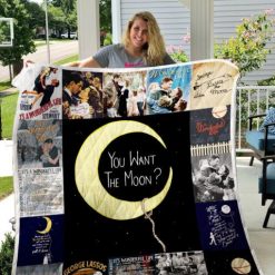 You Want The Moon It’s A Wonderful Life Quilt Blanket
