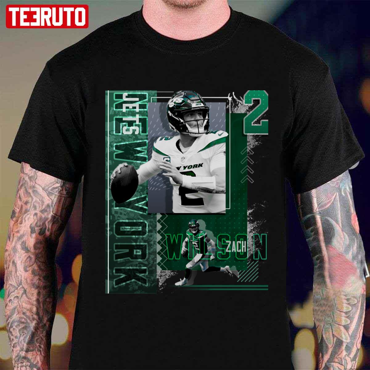 Zach Wilson Football Paper Graphic Style Unisex T-Shirt