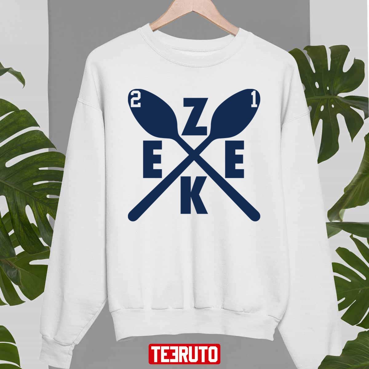 Zeke Spoons Blue Cut Out Numbers Unisex Sweatshirt