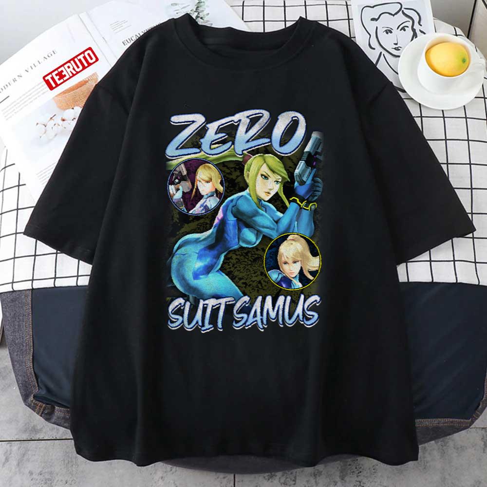 Zero Suit Samus Smash Bros Vintage Graphic Unisex T-shirt