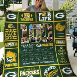 100 Years Of Green Bay Packers Quilt Blanket