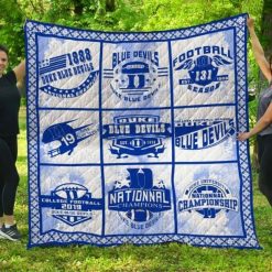 1888 Football Ncaa Depaul Blue Demons Collection Collected Love Quilt Blanket