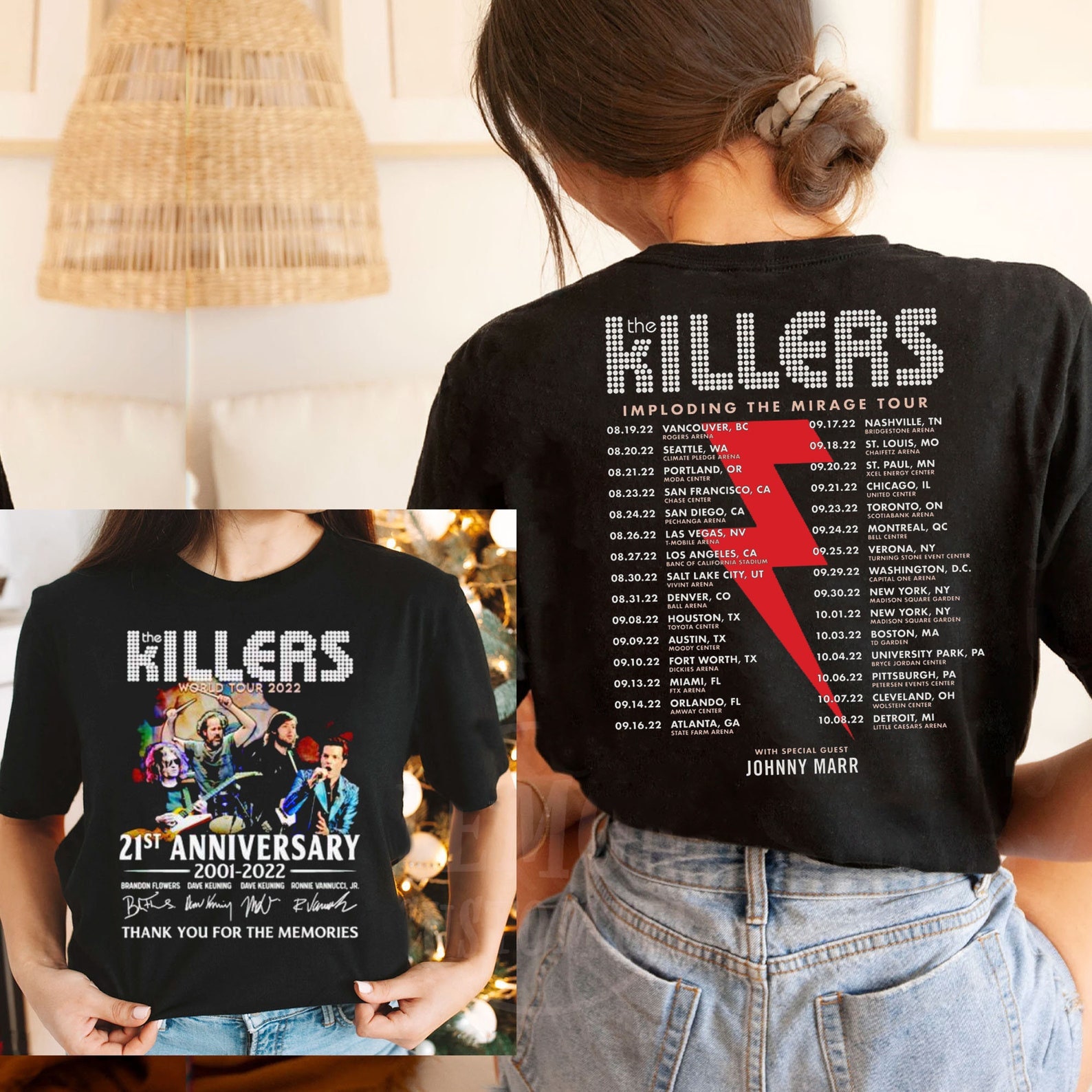 21st Anniversary The Imploding The Mirage Tour 2022 The Killers The Killers Concert Unisex T-Shirt