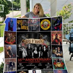 35th Anniversary Guns N’ Roses Rock Band Quilt Blanket