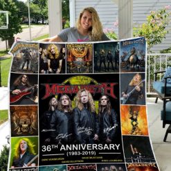 36th Anniversary Rock Band Megadeth Collection Quilt Blanket