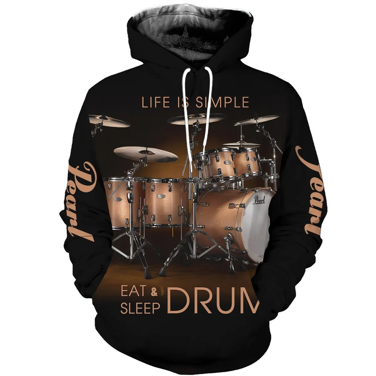 3D All Over Printed Drums AOP Unisex Hoodie
