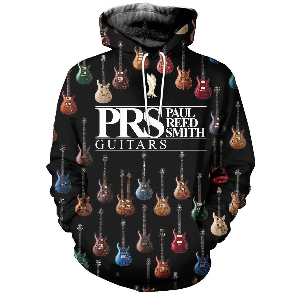3D All Over Printed Electric Guitar Gift AOP Unisex Hoodie
