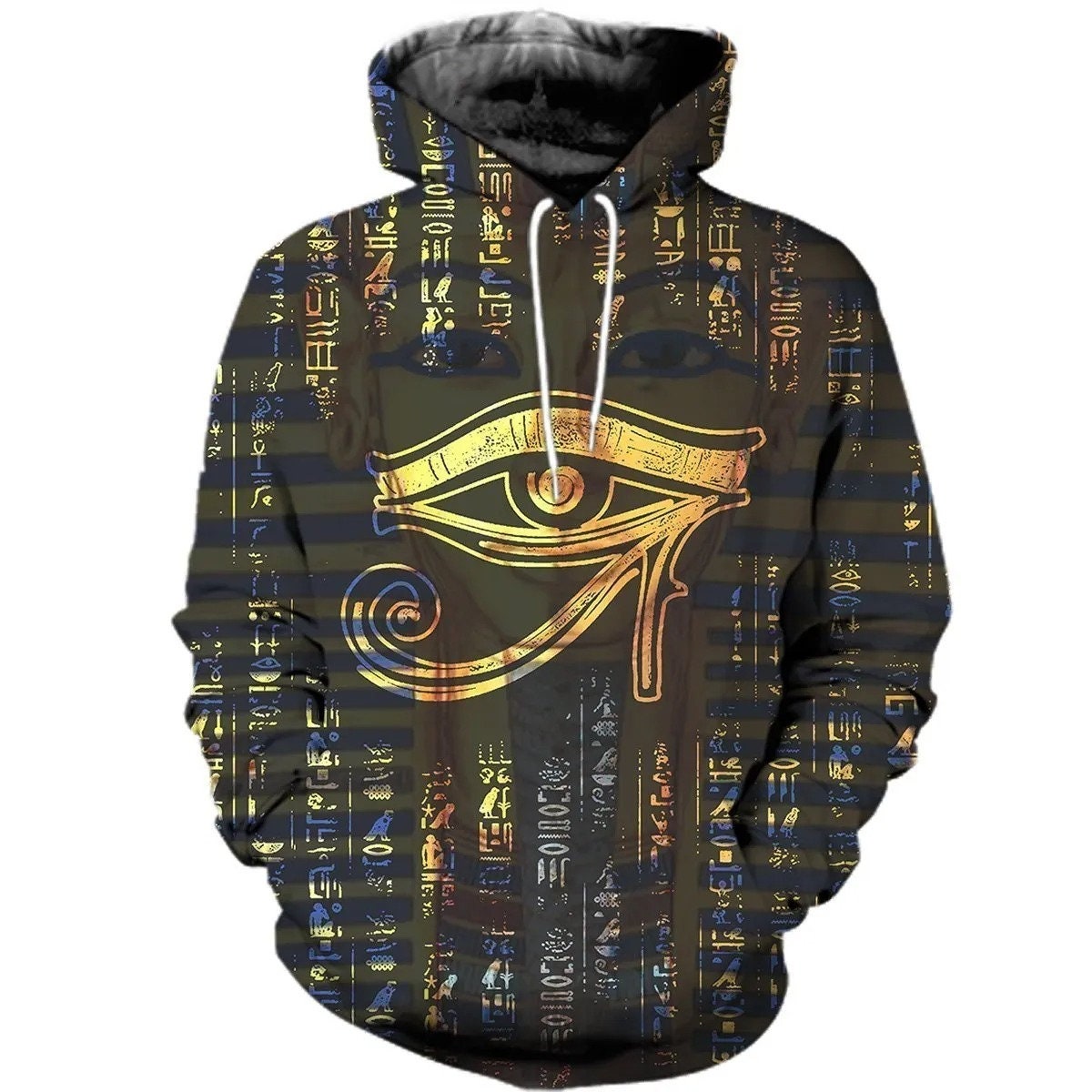 3D Printed Ancient Egypt AOP Unisex Hoodie