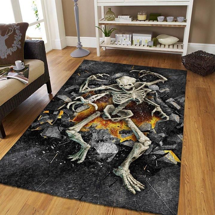 3D Skeleton Halloween Area Rug  190908 Modern KB32647 Rug Carpet