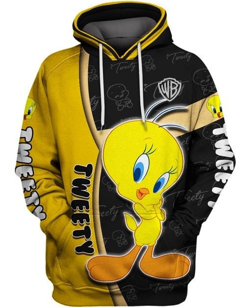 THE BEST Louis Vuitton Tweety Cartoon Luxury 3D Hoodie POD Design