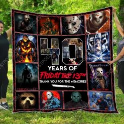 40 Years Of Friday The 13th Collection Thank You For The Memories Quilt Blanket