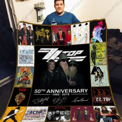 50th Anniversary Of Zz Top Band Vintage Quilt Blanket