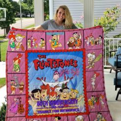 60th Anniversary The Flintstone Combined Quilt Blanket