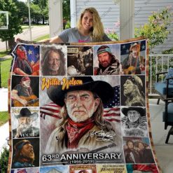 63rd Anniversary Willie Nelson Quilt Blanket