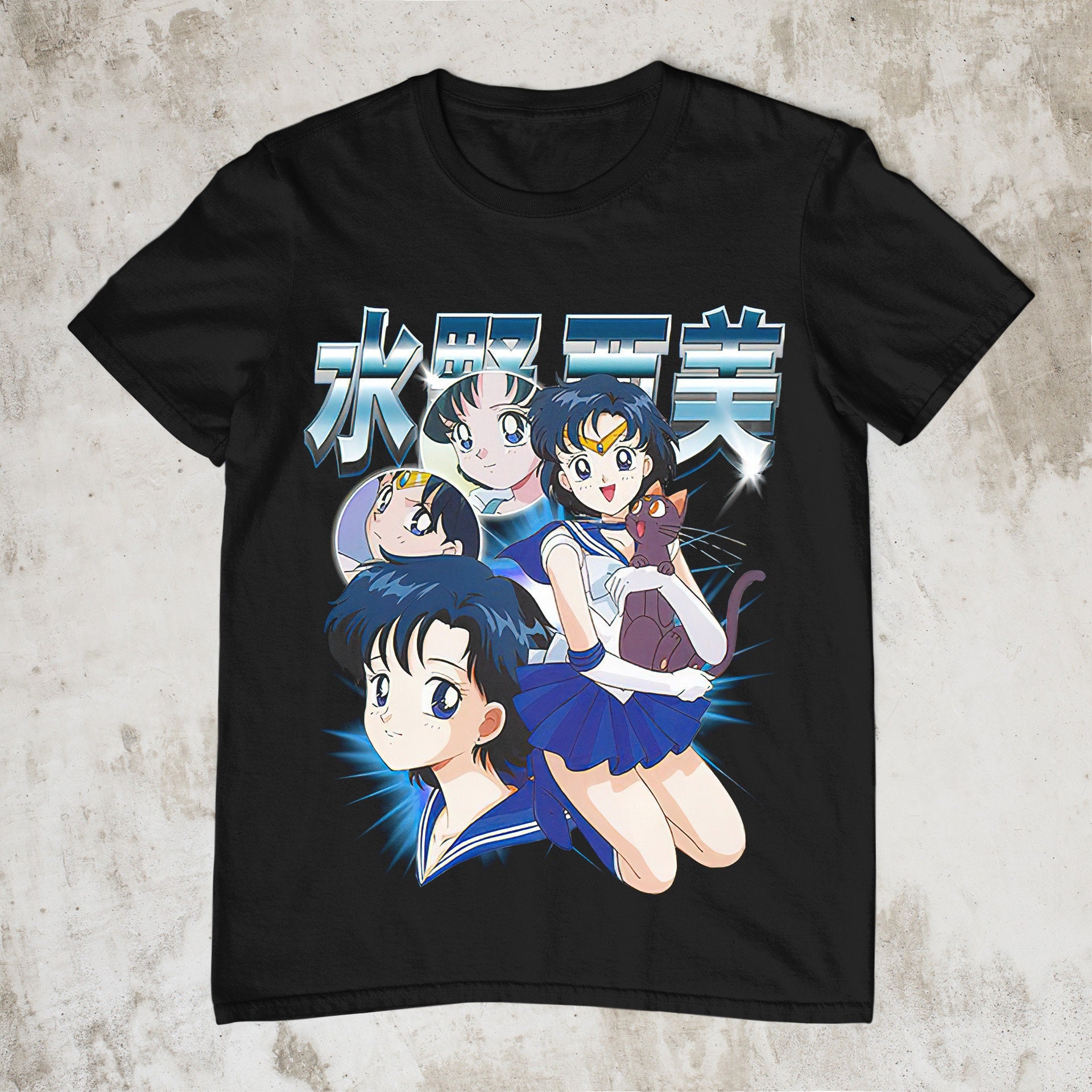 90s Vintage Sailor Mercury Mizuno Ami Anime Sailor Moon Graphic