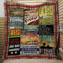 A Bad Day Fishing Is Better Fishing Quilt Blanket