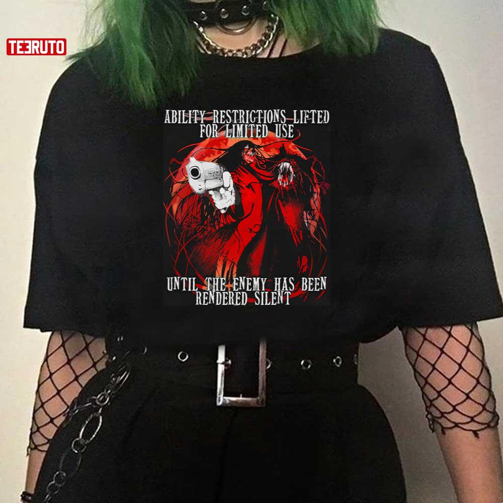 Ability Restrictions Lifted For Limited Used Until The Enemy Has Been Rendered Silent Anime Unisex T-Shirt