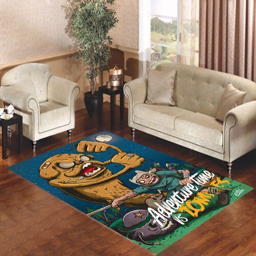 Adventure Time vs Zobies Living room carpet rugs