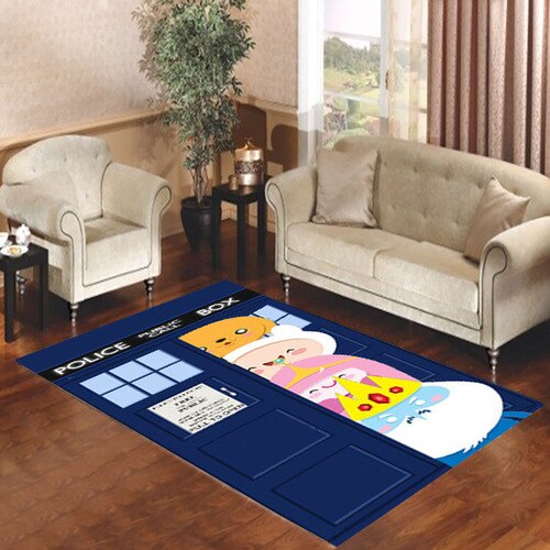 Adventurre Time Character Dr Who Tardis Living room carpet rugs