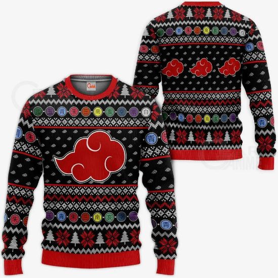 Akatsuki Ugly Christmas Anime Xmas Idea Knitted Sweater