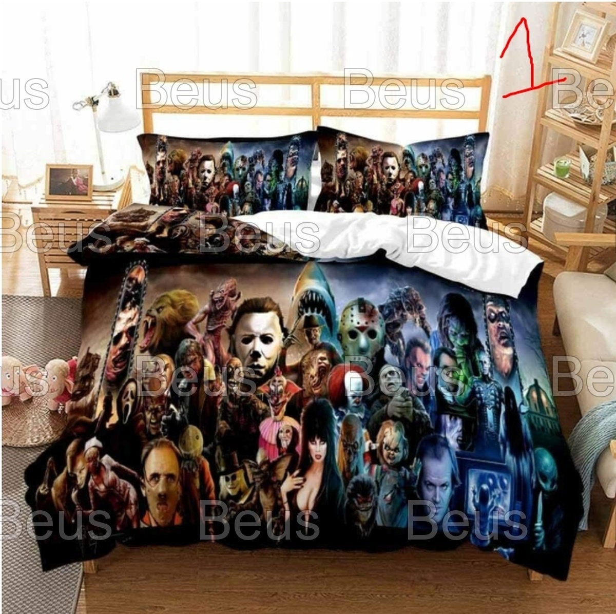 All Halloween Horror Movie Characters Bedding Set