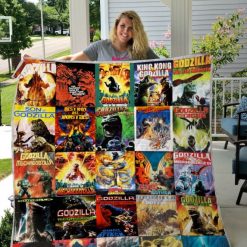 All Movies Of Godzilla For Fans Quilt Blanket