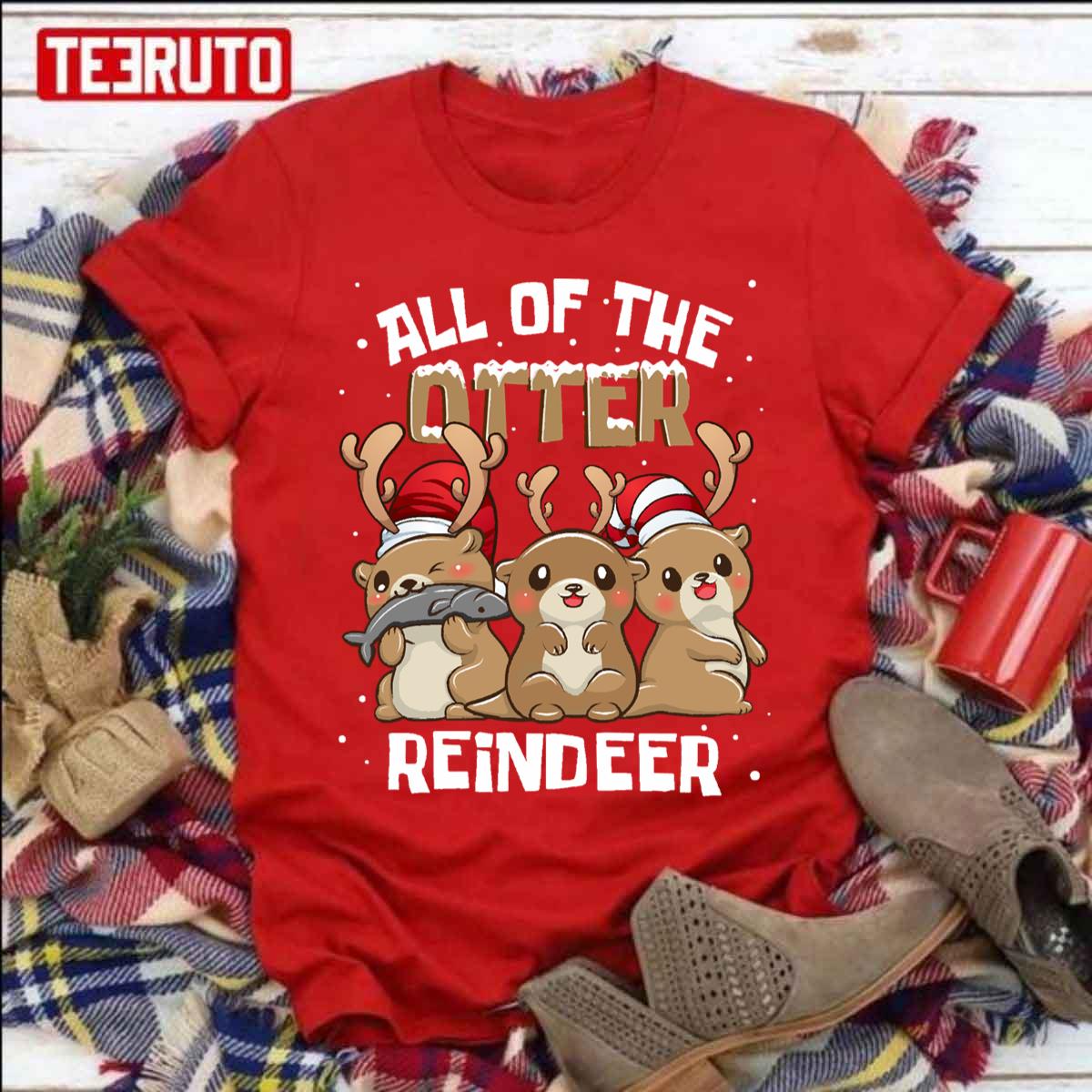 All Of The Otter Reindeer Cute Christmas Unisex Sweatshirt