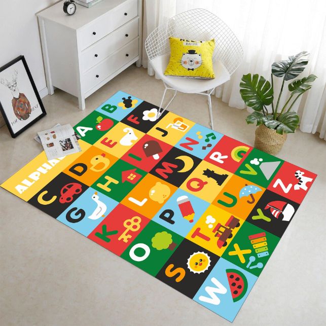 Alphabet Kids Kindergarten Nursery Play Decor Carpet Rug