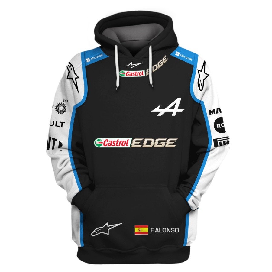 Alpine F1 Team 3D EDGE FAlonso Racing Team AOP Unisex Hoodie