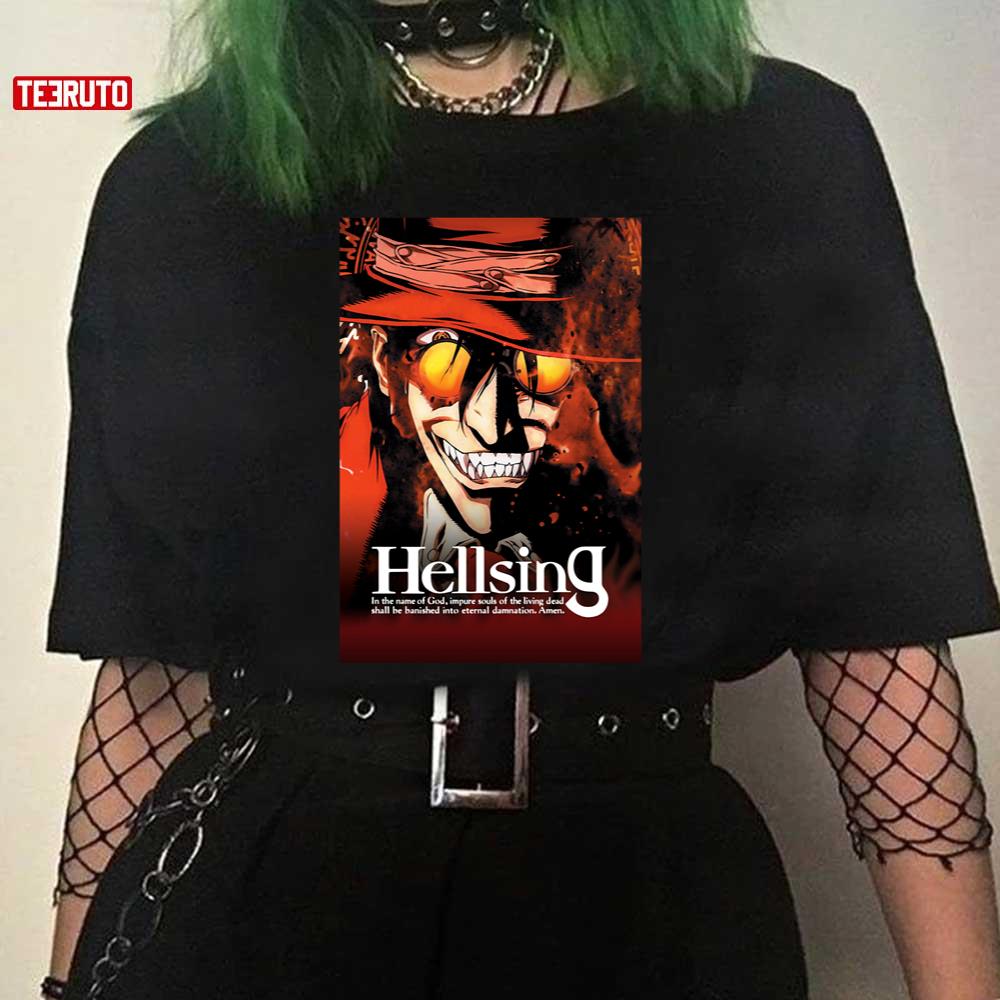 Alucard Hellsing Smile Creepy Anime Unisex T-Shirt