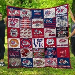 Alumni Fresno State Bulldogs Ncaa Collection Collected Quilt Blanket