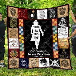 Always Alan Rickman 1956 – 2019 Harry Potter Quilt Blanket