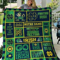 Always Irish Ncaa Notre Dame Fighting Irish Collection Collected Quilt Blanket