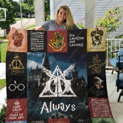 Always Keep Calm And Turn To Page 394 Harry Potter Quilt Blanket