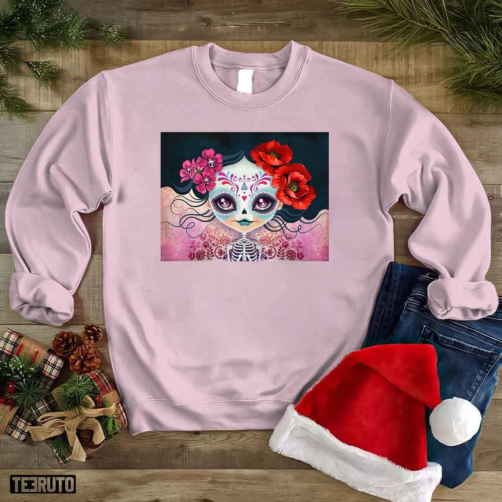 Amelia Calavera Sugar Skull Unisex Sweatshirt